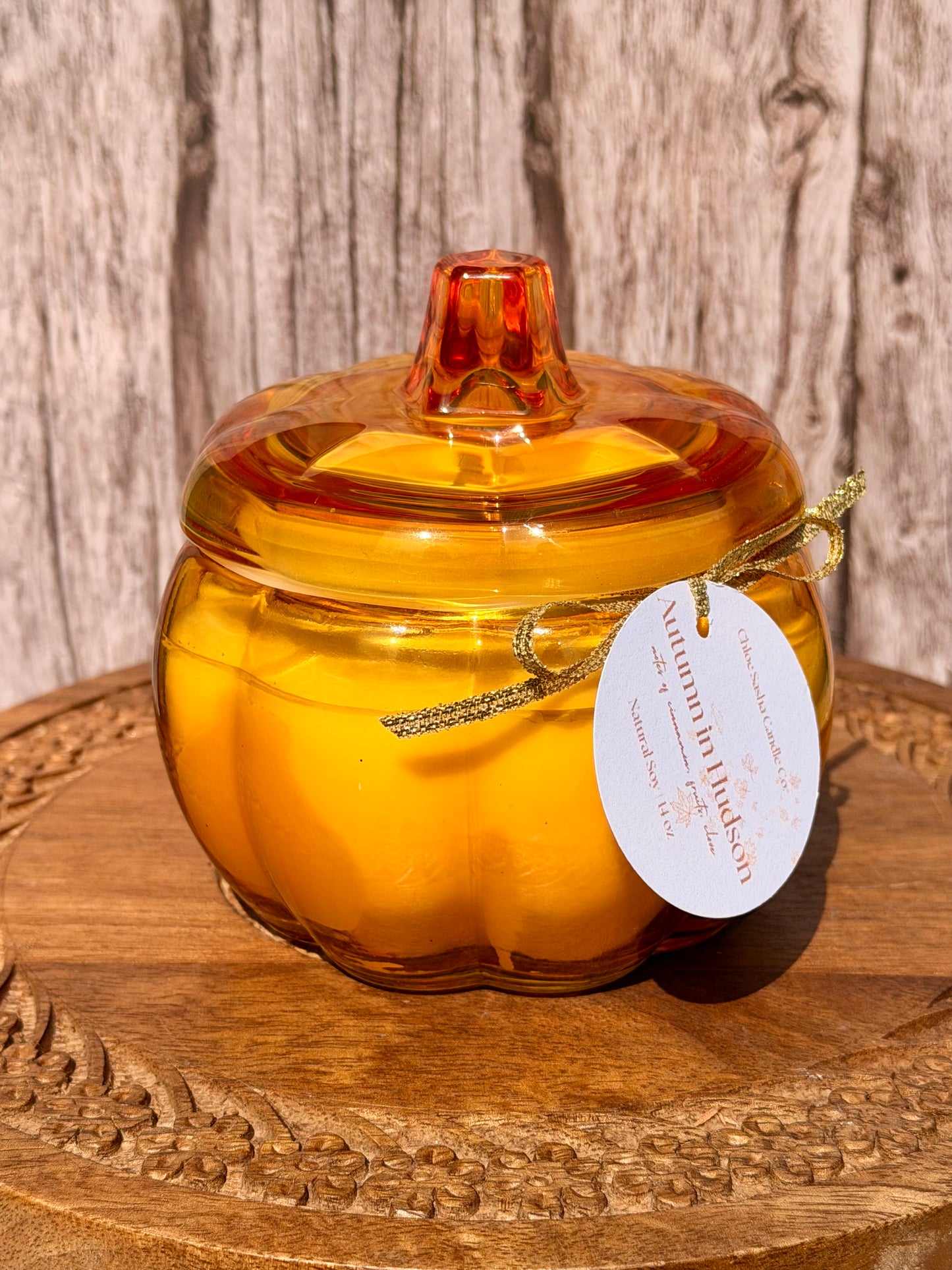 Autumn in Hudson Crystal Pumpkin
