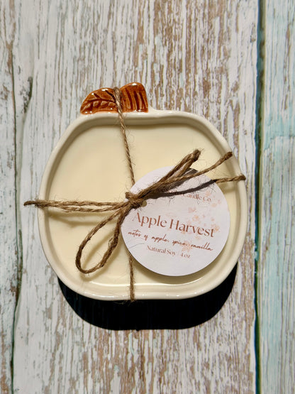 Petite Cream Ceramic Pumpkin