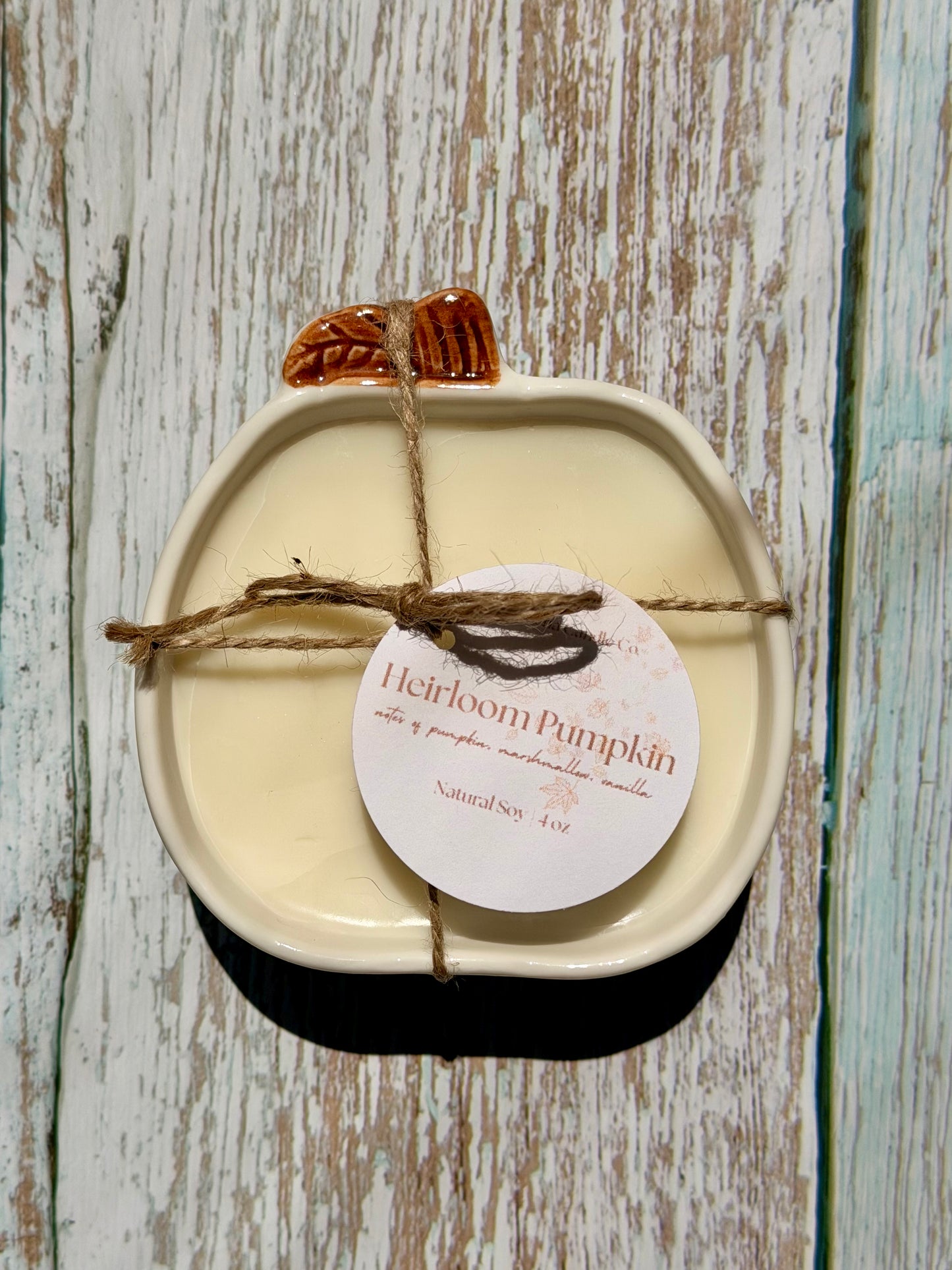 Petite Cream Ceramic Pumpkin